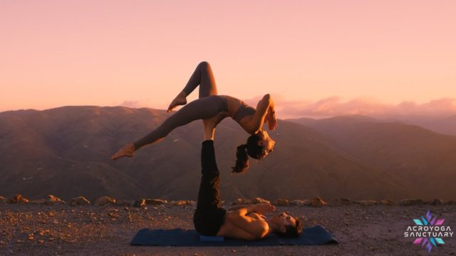 sunset acroyoga dance video for